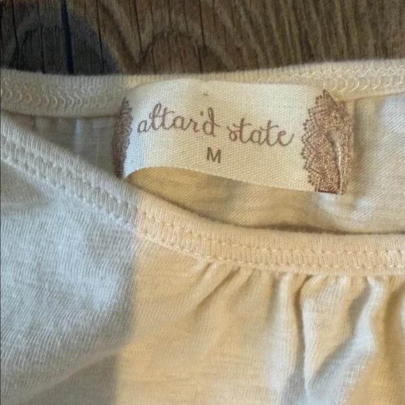 Altar'd State Cream Sleeveless slip extender with Eyelet Hem - Picture 3 of 7